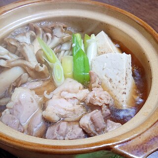 【一人鍋】きのこたっぷり鶏すき焼き鍋